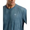 imageMens Athletic Running Shirts Dry Fit Moisture Wicking Workout Gym TShirts Short Sleeve Cooling Tee Tops for MenAteal Linear