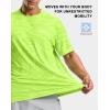 imageMens Athletic Running Shirts Dry Fit Moisture Wicking Workout Gym TShirts Short Sleeve Cooling Tee Tops for MenGreen Neon