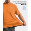 imageMens Athletic Running Shirts Dry Fit Moisture Wicking Workout Gym TShirts Short Sleeve Cooling Tee Tops for MenOrange Linear