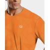 imageMens Athletic Running Shirts Dry Fit Moisture Wicking Workout Gym TShirts Short Sleeve Cooling Tee Tops for MenOrange Linear