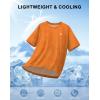 imageMens Athletic Running Shirts Dry Fit Moisture Wicking Workout Gym TShirts Short Sleeve Cooling Tee Tops for MenOrange Linear