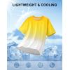 imageMens Athletic Running Shirts Dry Fit Moisture Wicking Workout Gym TShirts Short Sleeve Cooling Tee Tops for MenYellowWhite Gradient
