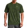 imageMens Athletic Running Shirts Dry Fit Moisture Wicking Workout Gym TShirts Short Sleeve Cooling Tee Tops for MenAolive Linear