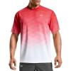 imageMens Athletic Running Shirts Dry Fit Moisture Wicking Workout Gym TShirts Short Sleeve Cooling Tee Tops for MenAredWhite Gradient