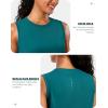 imageG Gradual Womens Sleeveless Workout Tops Lightweight High Neck Tennis Yoga Shirts Running Athletic Tank Tops for WomenBteal
