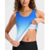 imageG Gradual Tankini Tops for Women High Neck Swimsuits Swim Top Modest Bathing Suit Swimwear Tank Top only No BottomBlueWhite Gradient