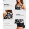 imageG Gradual Tankini Tops for Women High Neck Swimsuits Swim Top Modest Bathing Suit Swimwear Tank Top only No BottomD Black Floral