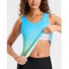 imageG Gradual Tankini Tops for Women High Neck Swimsuits Swim Top Modest Bathing Suit Swimwear Tank Top only No BottomGreenYellow Gradient