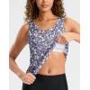 imageG Gradual Tankini Tops for Women High Neck Swimsuits Swim Top Modest Bathing Suit Swimwear Tank Top only No BottomPurple Floral