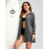 imageWomens UPF 50 Swim Cover Up Sun Protection Hoodie Long Jacket SPF Lightweight Beach Cover Ups for WomenDark Grey