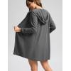 imageWomens UPF 50 Swim Cover Up Sun Protection Hoodie Long Jacket SPF Lightweight Beach Cover Ups for WomenDark Grey