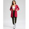 imageWomens UPF 50 Swim Cover Up Sun Protection Hoodie Long Jacket SPF Lightweight Beach Cover Ups for WomenRed