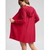 imageWomens UPF 50 Swim Cover Up Sun Protection Hoodie Long Jacket SPF Lightweight Beach Cover Ups for WomenRed