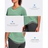 imageWomens Workout Shirts VNeck Short Sleeve UPF 50 Sun Shirt Moisture Wicking Dry Fit Top for Gym Running AthleticSage Green