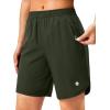 imageG Gradual 57 Athletic Running Shorts for Women 2 Zipper Pockets Lightweight Workout Gym Summer Dolphin Shorts with LinerArmy Green