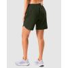 imageG Gradual 57 Athletic Running Shorts for Women 2 Zipper Pockets Lightweight Workout Gym Summer Dolphin Shorts with LinerArmy Green