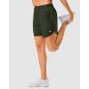 imageG Gradual 57 Athletic Running Shorts for Women 2 Zipper Pockets Lightweight Workout Gym Summer Dolphin Shorts with LinerArmy Green