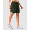 imageG Gradual 57 Athletic Running Shorts for Women 2 Zipper Pockets Lightweight Workout Gym Summer Dolphin Shorts with LinerArmy Green
