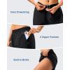 imageG Gradual 57 Athletic Running Shorts for Women 2 Zipper Pockets Lightweight Workout Gym Summer Dolphin Shorts with LinerBlack
