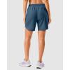imageG Gradual 57 Athletic Running Shorts for Women 2 Zipper Pockets Lightweight Workout Gym Summer Dolphin Shorts with LinerBlue Grey