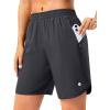 imageG Gradual 57 Athletic Running Shorts for Women 2 Zipper Pockets Lightweight Workout Gym Summer Dolphin Shorts with LinerDark Grey