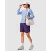 imageG Gradual 57 Athletic Running Shorts for Women 2 Zipper Pockets Lightweight Workout Gym Summer Dolphin Shorts with LinerDeep Purple