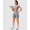imageG Gradual 57 Athletic Running Shorts for Women 2 Zipper Pockets Lightweight Workout Gym Summer Dolphin Shorts with LinerLight Grey