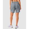 imageG Gradual 57 Athletic Running Shorts for Women 2 Zipper Pockets Lightweight Workout Gym Summer Dolphin Shorts with LinerLight Grey