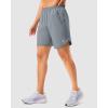 imageG Gradual 57 Athletic Running Shorts for Women 2 Zipper Pockets Lightweight Workout Gym Summer Dolphin Shorts with LinerLight Grey
