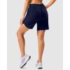 imageG Gradual 57 Athletic Running Shorts for Women 2 Zipper Pockets Lightweight Workout Gym Summer Dolphin Shorts with LinerNavy