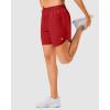 imageG Gradual 57 Athletic Running Shorts for Women 2 Zipper Pockets Lightweight Workout Gym Summer Dolphin Shorts with LinerRed