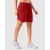 imageG Gradual 57 Athletic Running Shorts for Women 2 Zipper Pockets Lightweight Workout Gym Summer Dolphin Shorts with LinerRed