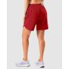 imageG Gradual 57 Athletic Running Shorts for Women 2 Zipper Pockets Lightweight Workout Gym Summer Dolphin Shorts with LinerRed