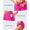 imageG Gradual 57 Athletic Running Shorts for Women 2 Zipper Pockets Lightweight Workout Gym Summer Dolphin Shorts with LinerRose