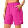 imageG Gradual 57 Athletic Running Shorts for Women 2 Zipper Pockets Lightweight Workout Gym Summer Dolphin Shorts with LinerRose
