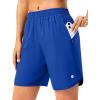 imageG Gradual 57 Athletic Running Shorts for Women 2 Zipper Pockets Lightweight Workout Gym Summer Dolphin Shorts with LinerRoyal Blue