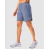 imageG Gradual 57 Athletic Running Shorts for Women 2 Zipper Pockets Lightweight Workout Gym Summer Dolphin Shorts with LinerStone Blue