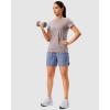imageG Gradual 57 Athletic Running Shorts for Women 2 Zipper Pockets Lightweight Workout Gym Summer Dolphin Shorts with LinerStone Blue