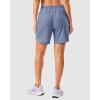 imageG Gradual 57 Athletic Running Shorts for Women 2 Zipper Pockets Lightweight Workout Gym Summer Dolphin Shorts with LinerStone Blue