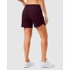 imageG Gradual 57 Athletic Running Shorts for Women 2 Zipper Pockets Lightweight Workout Gym Summer Dolphin Shorts with LinerWine