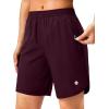 imageG Gradual 57 Athletic Running Shorts for Women 2 Zipper Pockets Lightweight Workout Gym Summer Dolphin Shorts with LinerWine