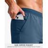 imageG Gradual Mens Athletic Running Shorts 759 Zipper Pocket Lightweight Workout Gym Quick Dry Shorts Golf Tennis HikingBlue Grey