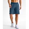 imageG Gradual Mens Athletic Running Shorts 759 Zipper Pocket Lightweight Workout Gym Quick Dry Shorts Golf Tennis HikingBlue Grey