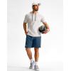 imageG Gradual Mens Athletic Running Shorts 759 Zipper Pocket Lightweight Workout Gym Quick Dry Shorts Golf Tennis HikingBlue Grey