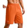 imageG Gradual Mens Athletic Running Shorts 759 Zipper Pocket Lightweight Workout Gym Quick Dry Shorts Golf Tennis HikingOrange