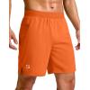 imageG Gradual Mens Athletic Running Shorts 759 Zipper Pocket Lightweight Workout Gym Quick Dry Shorts Golf Tennis HikingOrange