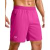 imageG Gradual Mens Athletic Running Shorts 759 Zipper Pocket Lightweight Workout Gym Quick Dry Shorts Golf Tennis HikingRose