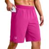 imageG Gradual Mens Athletic Running Shorts 759 Zipper Pocket Lightweight Workout Gym Quick Dry Shorts Golf Tennis HikingRose