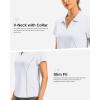 imageG Gradual Polo Shirts for Women Short Sleeve Golf Shirts V Neck Collared Top Cooling Lightweight UPF 50 Tennis Work Dry FitAwhite