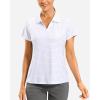 imageG Gradual Polo Shirts for Women Short Sleeve Golf Shirts V Neck Collared Top Cooling Lightweight UPF 50 Tennis Work Dry FitBlack Dot